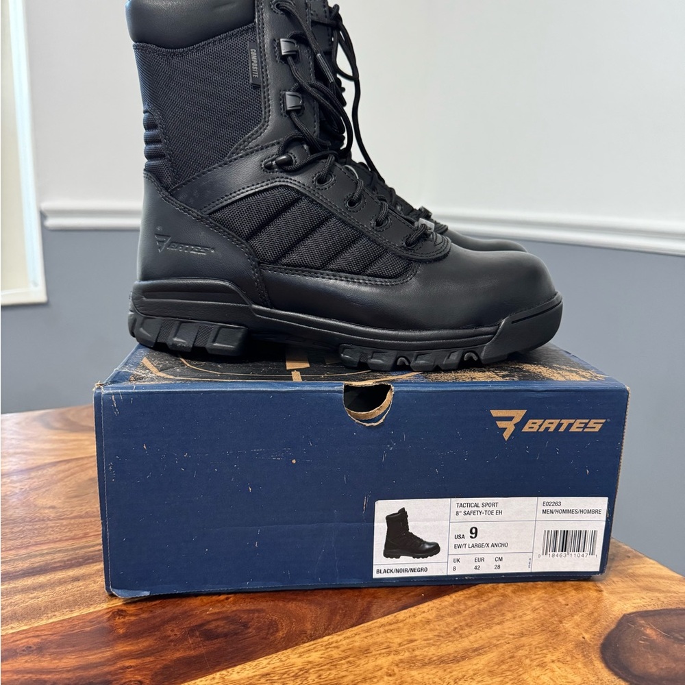 Bates Black Lace-Up Tactical Boots